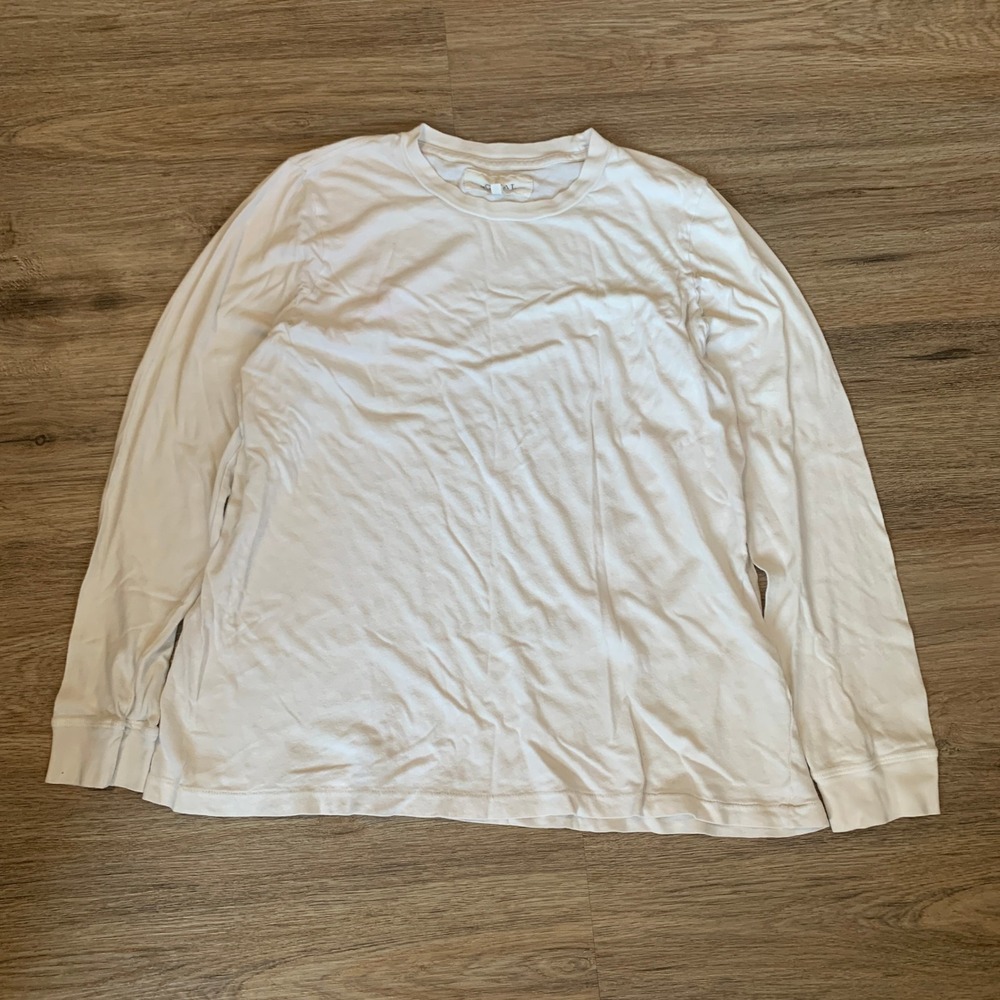 The Great White Long Sleeve Cotton T-Shirt Crew Neck Size 3 Made in USA